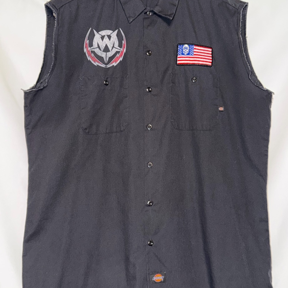 Wornstar Black Men's Dickies Biker Sleeveless Shirt
